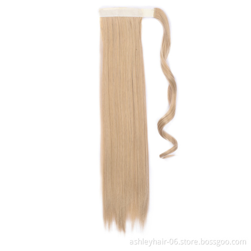Julianna Hair Vendors Extension Piece Synthetic Fiber Hair Accessories Long 16 17 22 23 26 Inch Wrap Around Ponytail